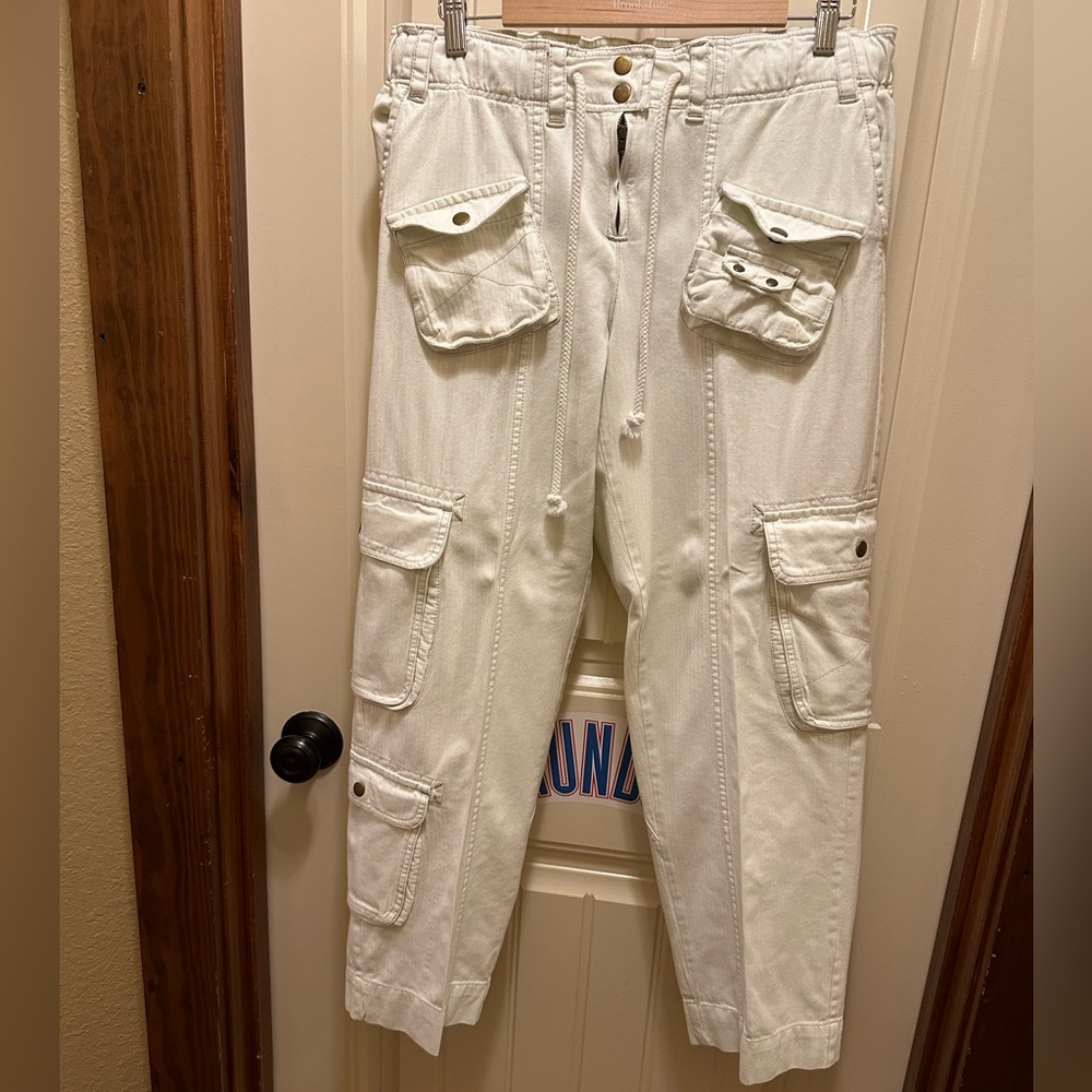Free People Tahiti pants. Ivory, size small. Like new!